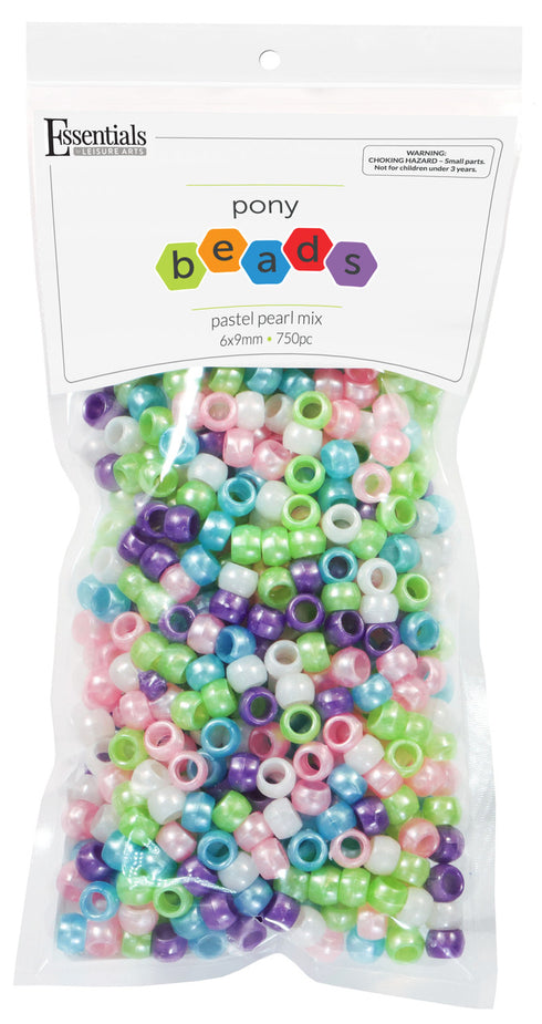 PASTEL PEARL MIX PONY BEADS